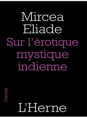 cover image of Sur l'érotique mystique indienne
